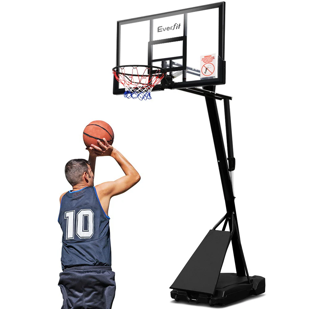 Everfit 3.05M Basketball Hoop Stand System Adjustable Height Portable Black Pro - Nurns