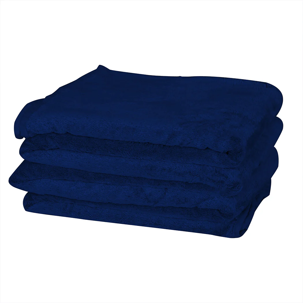 Wynn Throw Soft Blanket 3x3M Large Oversized - Navy - Nurns