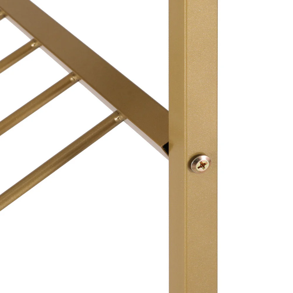 Bar Table Dining Storage Shelf Wine Rack Desk - Gold - Nurns