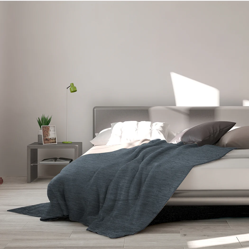 Whelan Throw Soft Blanket 210x210cm Cooling Summer - Grey - Nurns