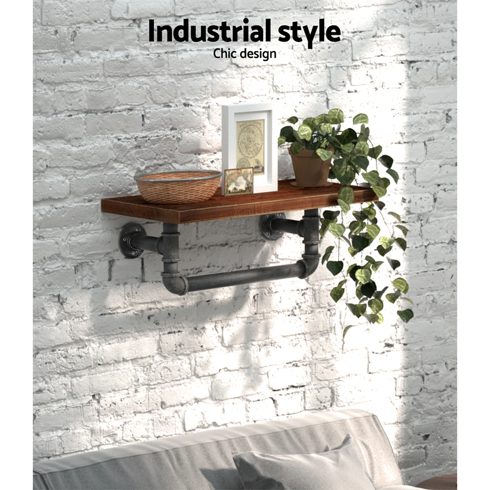 Artiss Floating DIY Pipe Shelf - Ives - Nurns