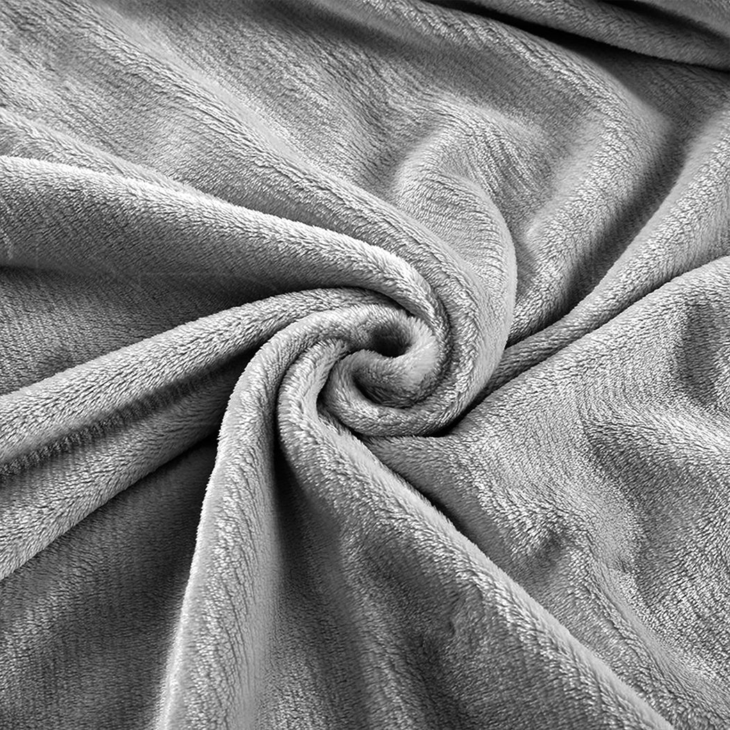 Waylon Throw Ultra-Soft Blanket 320gsm 220x160cm Warm - Silver - Nurns