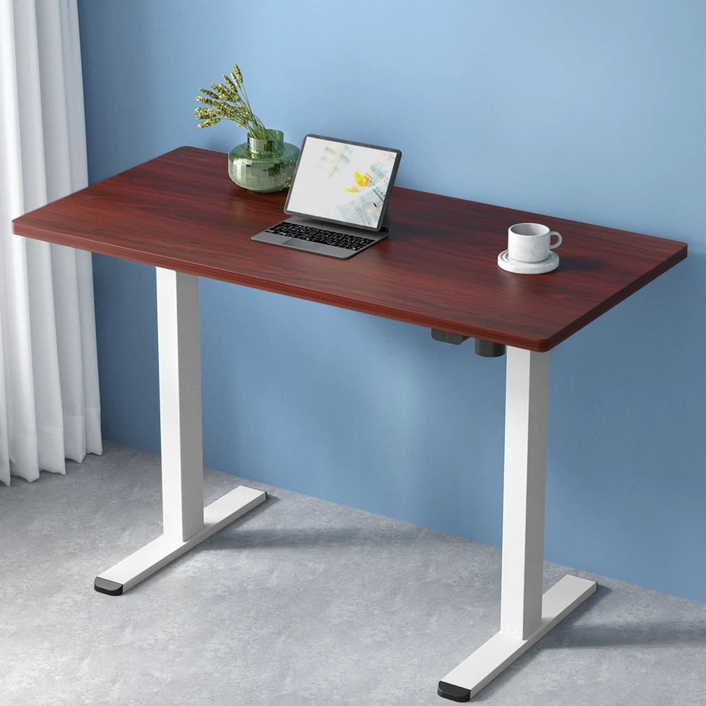 Artiss Standing Desk Motorised Sit Stand Desks Walnut 140cm - Nurns