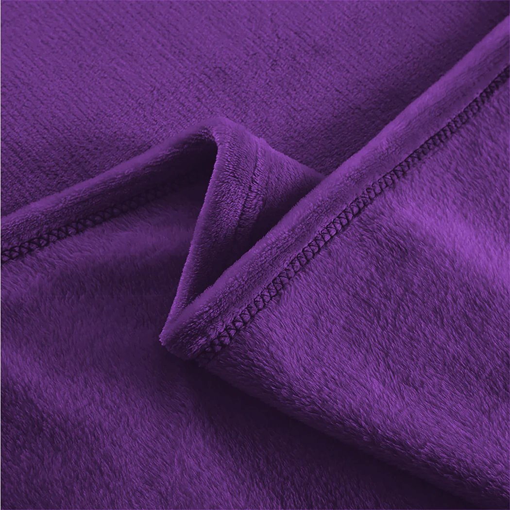Waylon Throw Ultra-Soft Blanket 320gsm 220x240cm Warm - Aubergine - Nurns