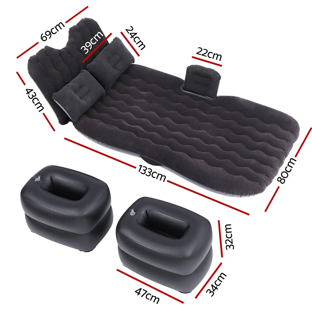 Car Mattress 176x80 Inflatable SUV Back Seat Camping Bed - Charcoal - Nurns