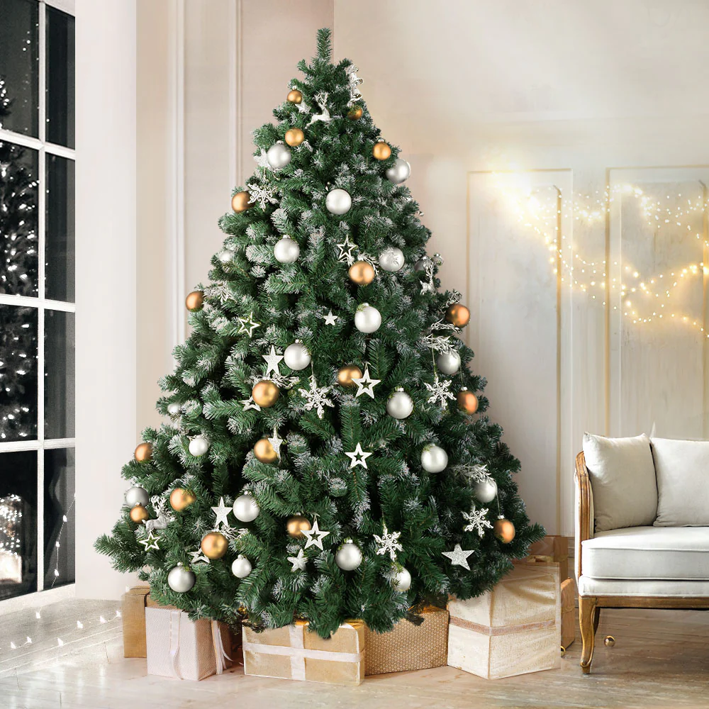 8ft 2.4m 1500 Tips Christmas Tree xmas Trees Snowy - Nurns