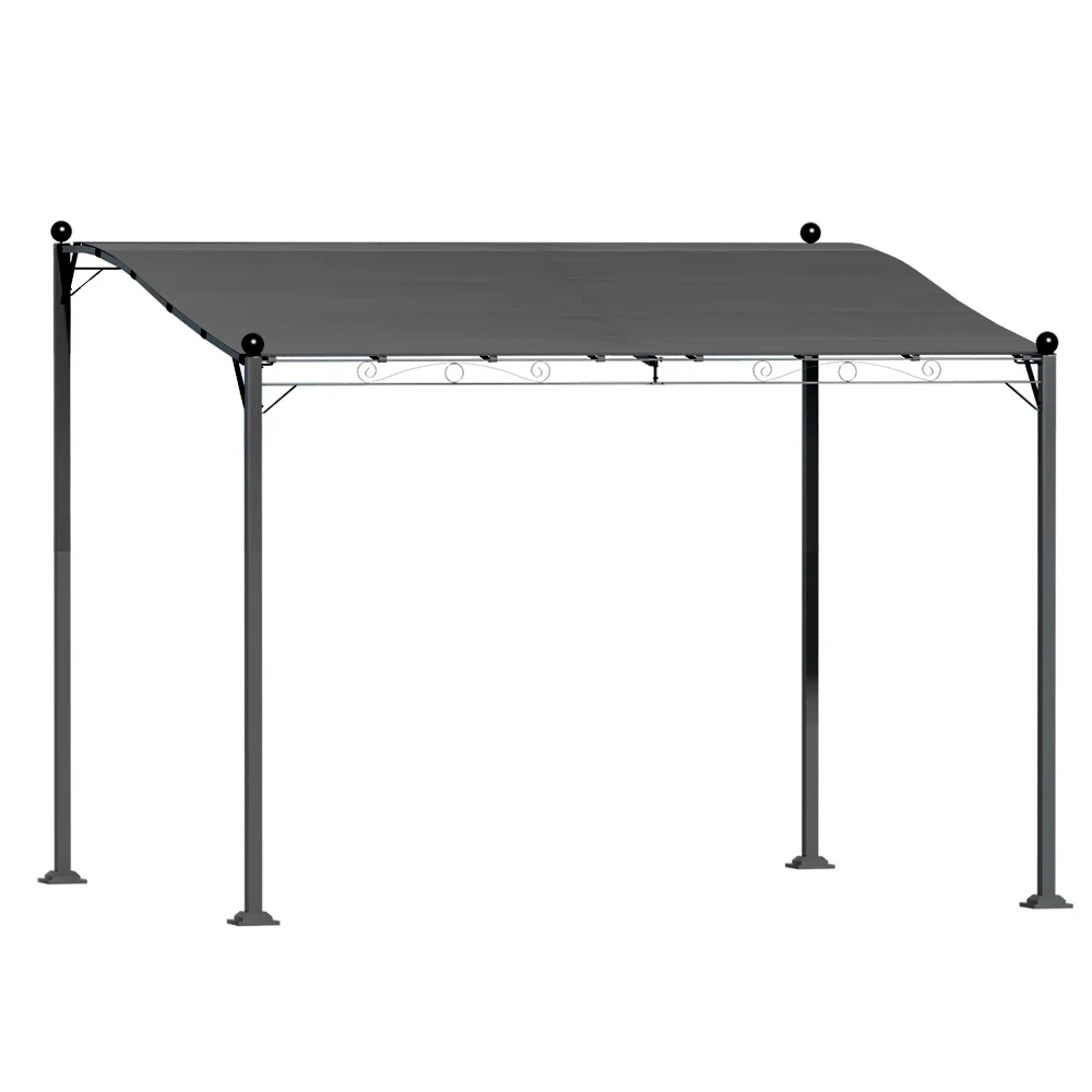 Instahut Gazebo Marquee 3m Outdoor Event Wedding Tent Camping Party Shade Iron Art Canopy Grey - Nurns