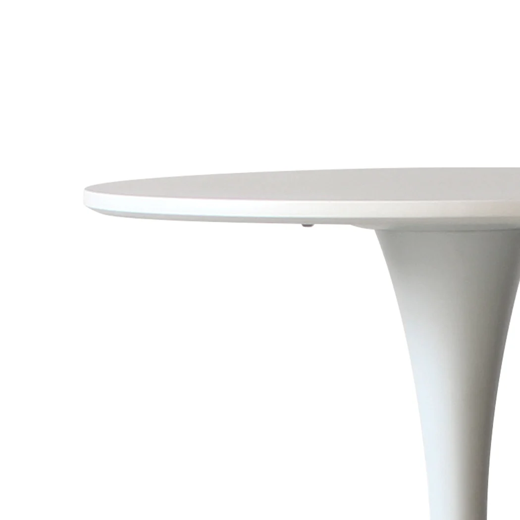 Set of 2 Round Bar Table Pub Tables - White - Nurns