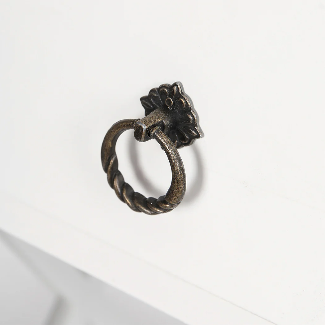 Set of 2 Caraquet Wooden Bedside Tables Side Table Storage Cabinet Nightstand Bedroom - White - Nurns