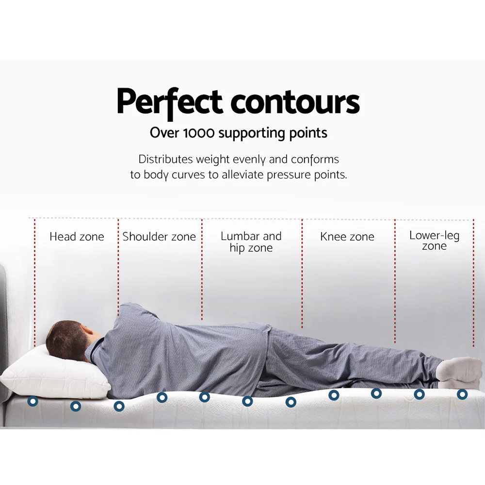 Single Giselle Bedding Memory Foam Mattress Topper Cool Gel 5cm - Nurns