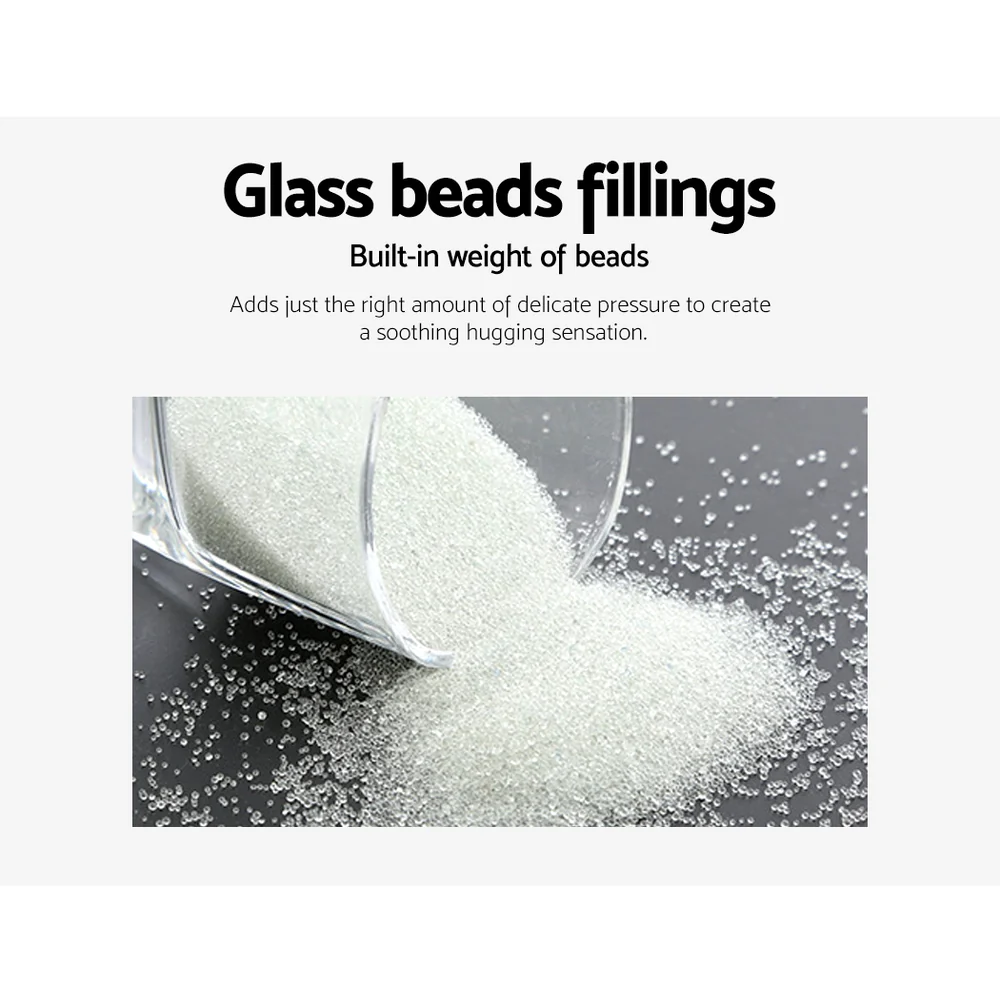 Wrigley Weighted Soft Blanket 7KG Microfibre Gravity Relaxing Calming - Light Grey - Nurns