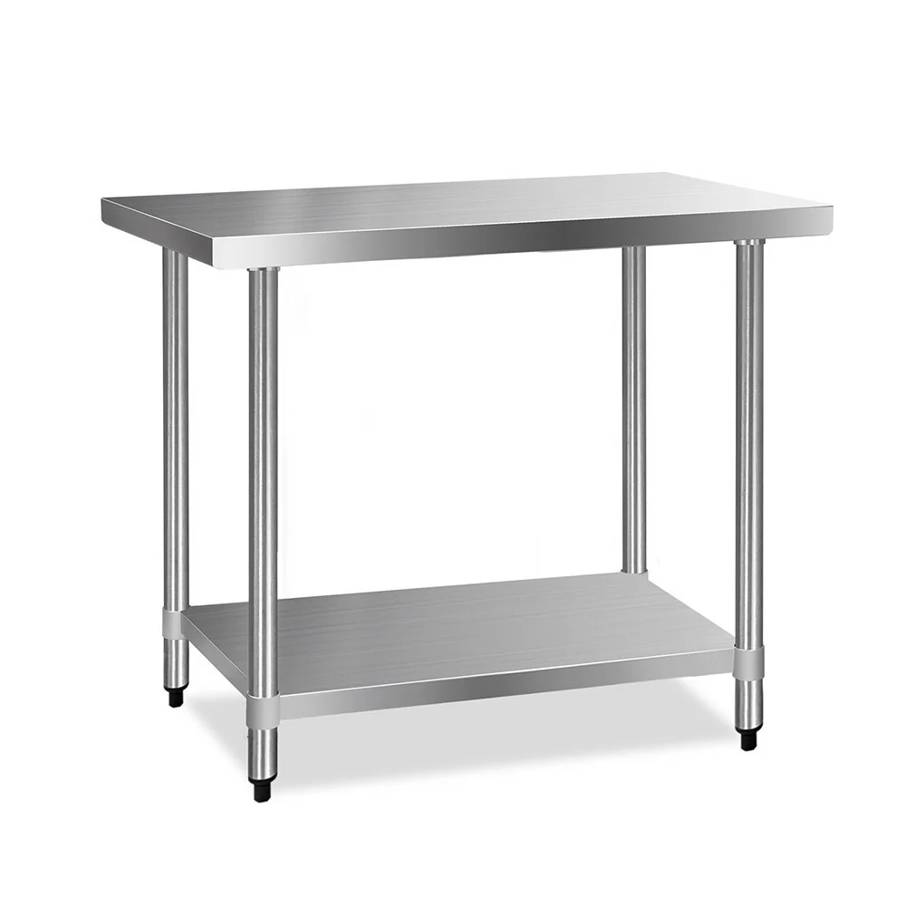 610x1219mm Commercial Stainless Steel Kitchen Bench - Nurns