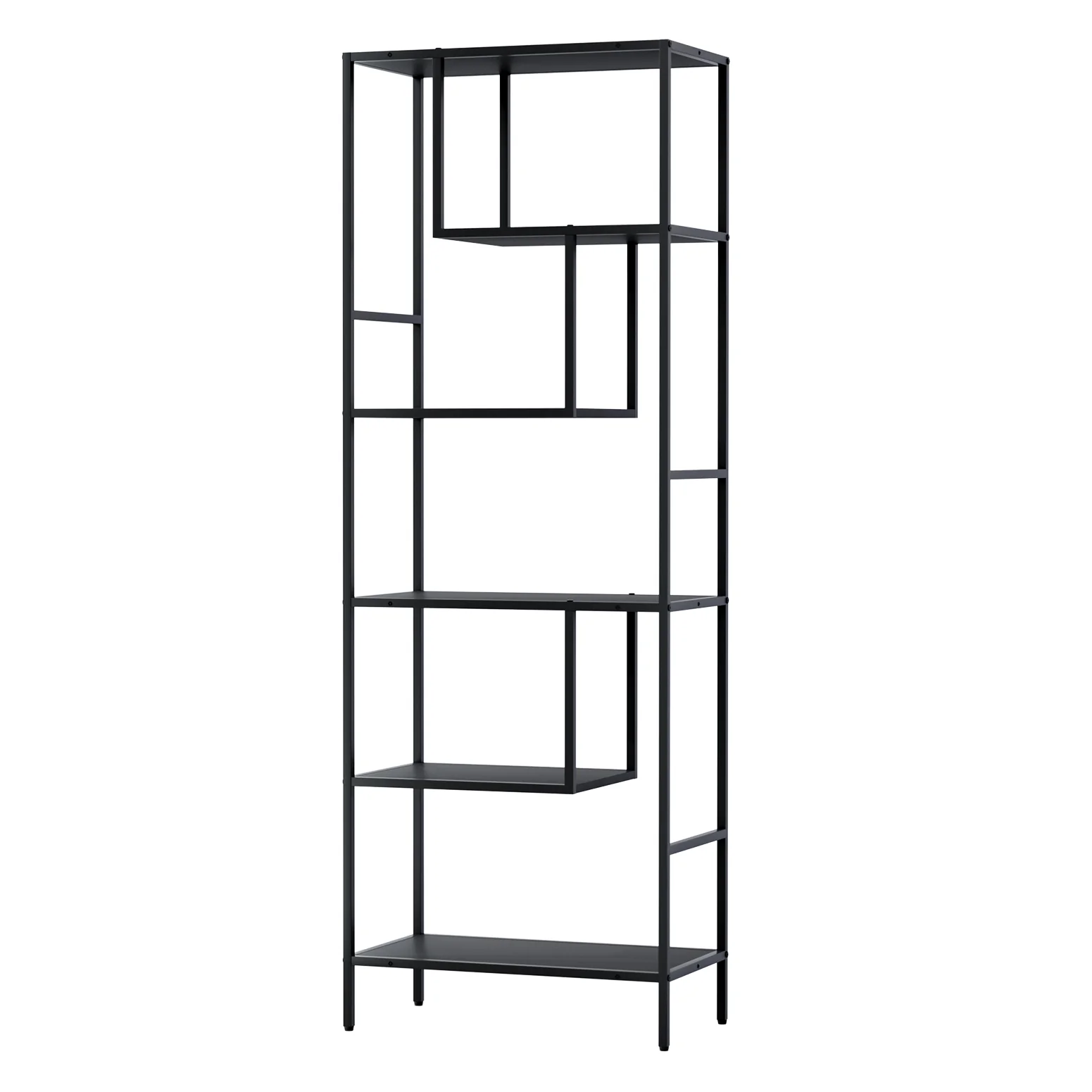Artiss Bookshelf 5 Tiers Rhys Black - Nurns