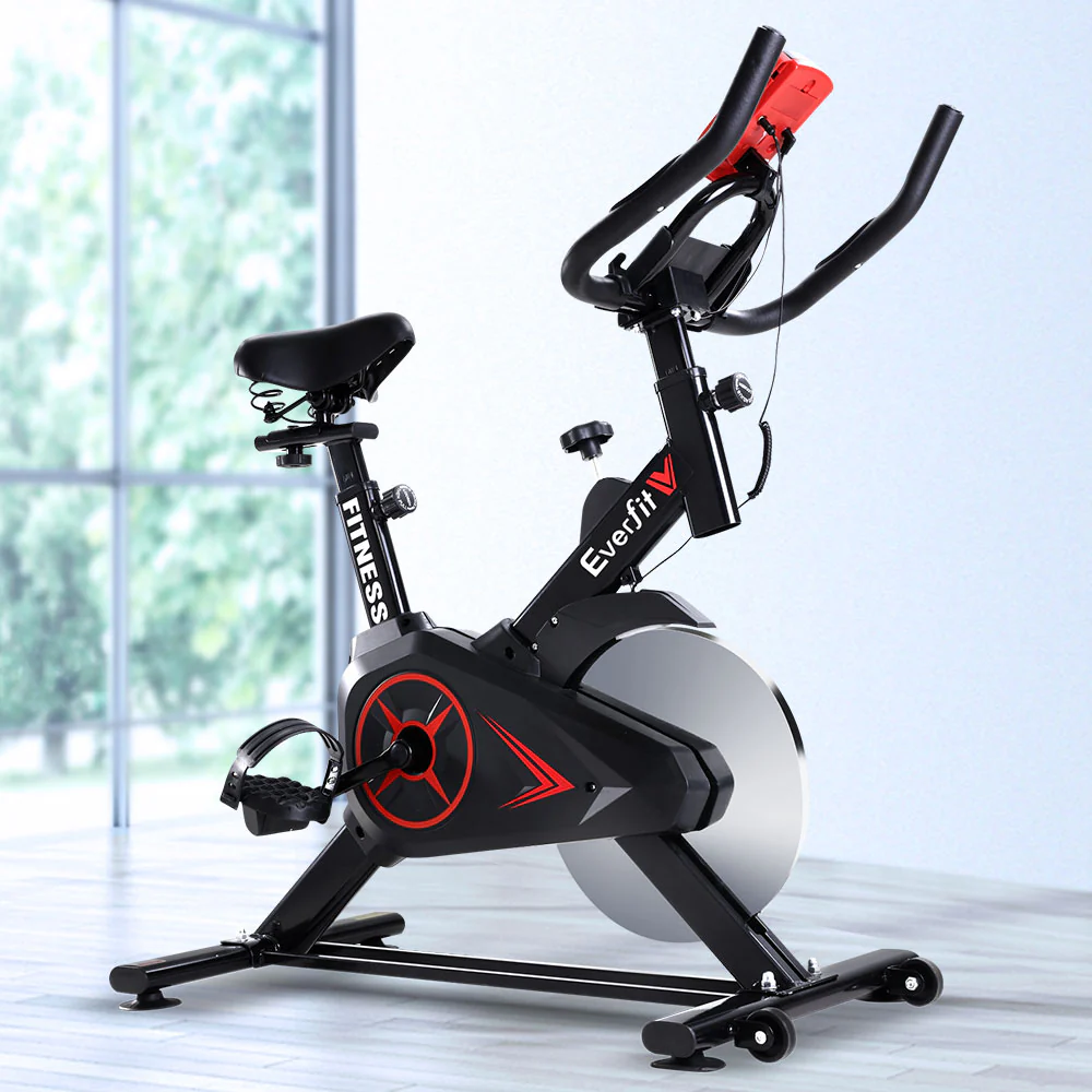 Everfit Spin Bike Exercise Bike Flywheel Cycling Home Gym Fitness Machine - Nurns