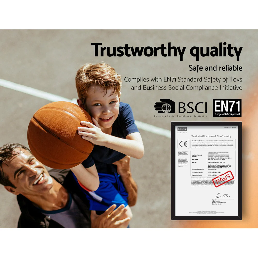 Everfit 2.1M Basketball Hoop Stand System Adjustable Portable Pro Kids White - Nurns