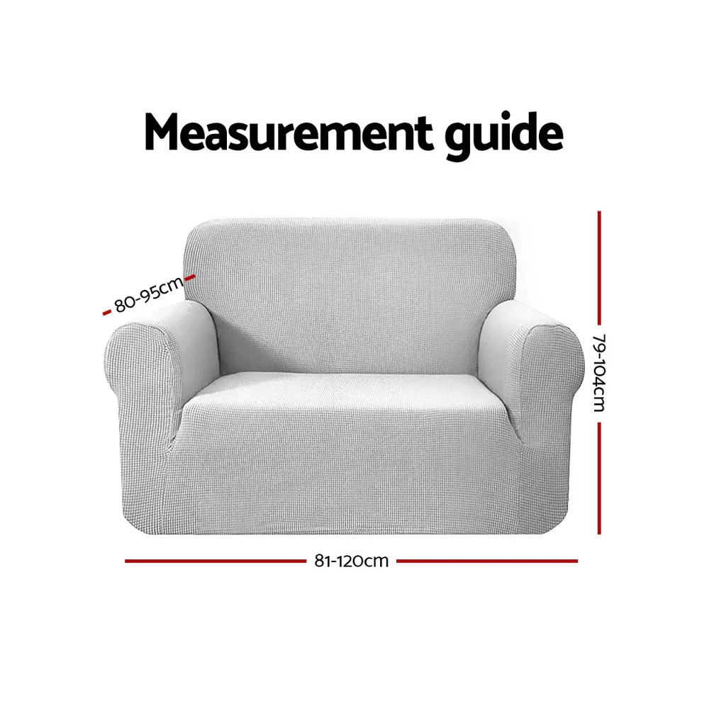 High Stretch Sofa Cover Couch Lounge Protector Slipcovers 3 Seater Grey - Nurns