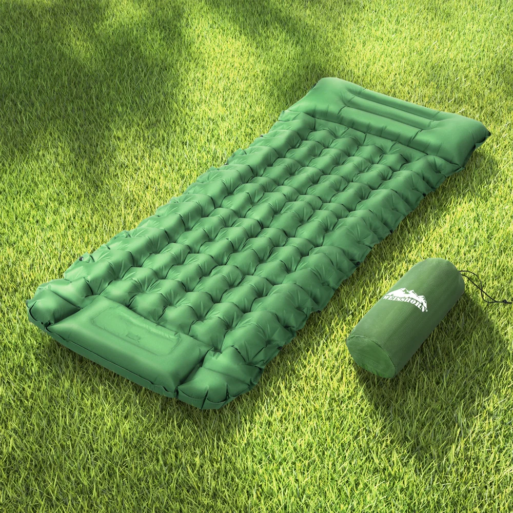 Self-Inflating Mattress Camping Sleeping Mat Air Bed Pad Single Pillow - Nurns