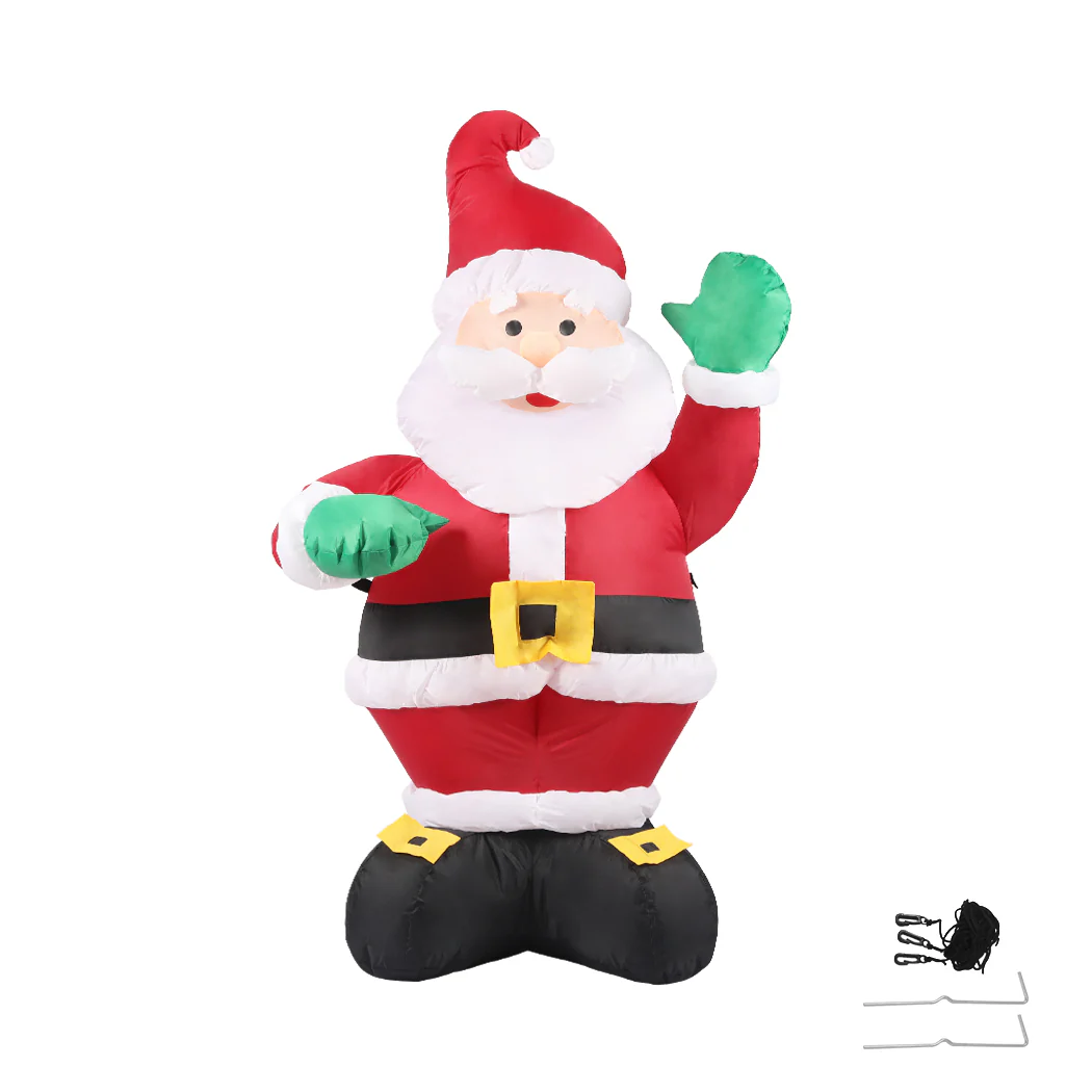 Waving Santa Christmas Inflatable Xmas Decorations - 1.35M - Nurns