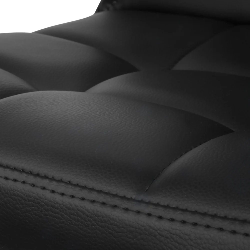 Set of 2 Beatrice PU Leather Gas Lift Bar Stools - Black - Nurns