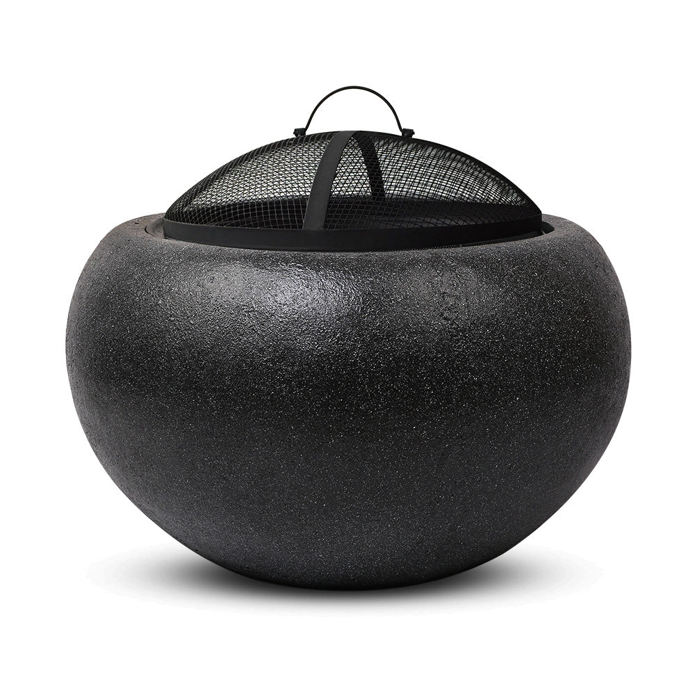 Oval Outdoor Portable Fire Pit Bowl Wood Burning Patio Oven Heater Fireplace - Nurns