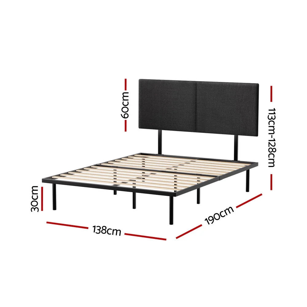 Tranquil Bed & Mattress Package with 34cm Mattress - Black Double - Nurns