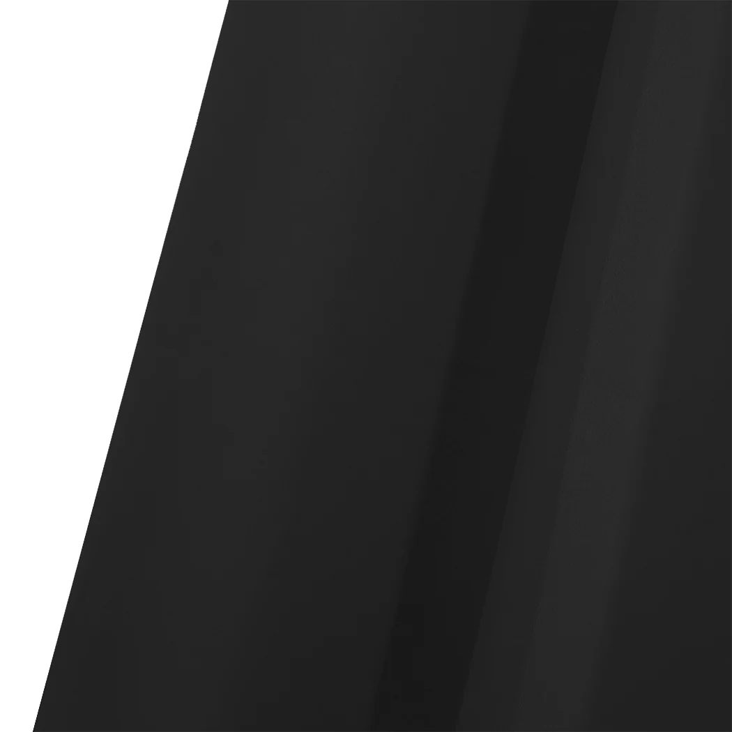 Set of 2 240x230cm Blockout Curtains Panels 3 Layers - Black - Nurns