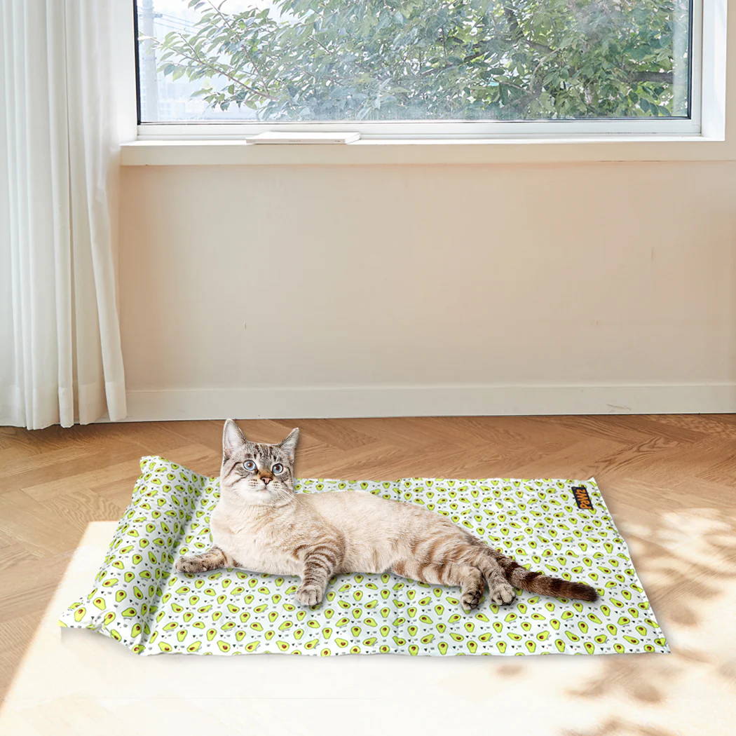 SMALL Cat Beds Pet Cooling Mat Gel Non-Toxic - Yellow - Nurns