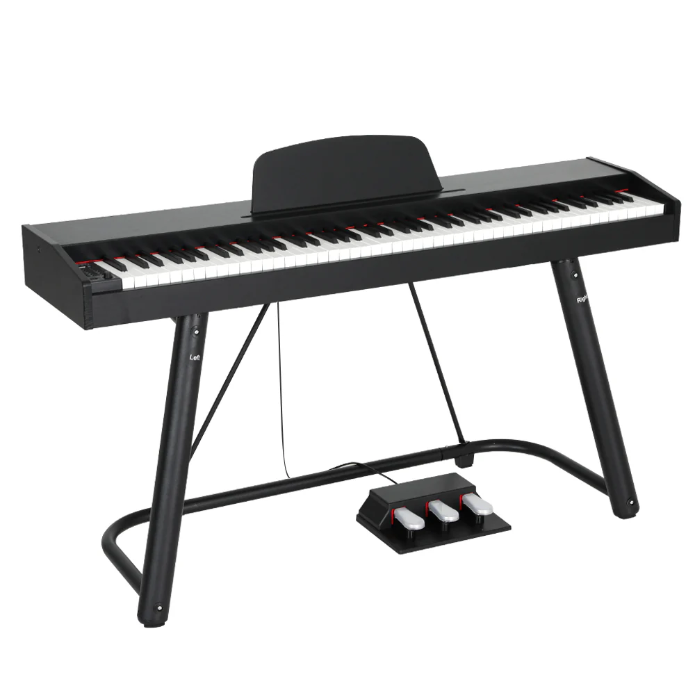 Alpha 88 Keys Electronic Piano Keyboard Digital Electric with Stand Semi-Weighted - Nurns
