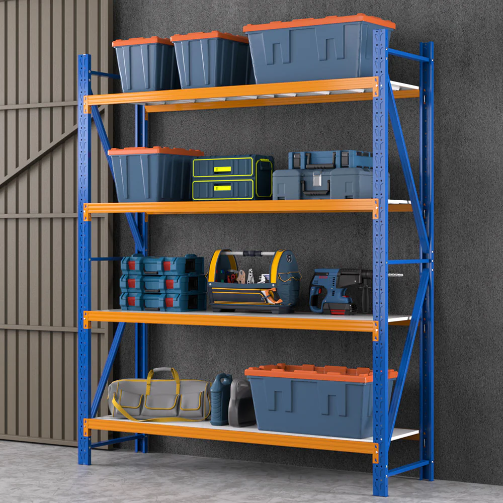 Giantz 2.4Mx2M Garage Shelving Warehouse Rack Pallet Racking Storage Shelf Blue - Nurns