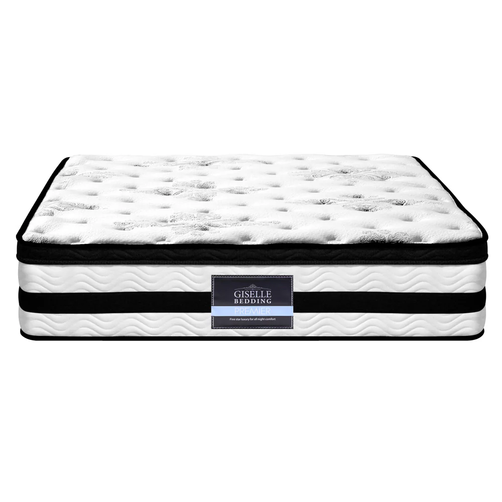 Zaria 34cm Thick Plush Euro Top Pocket Spring Mattress - Queen - Nurns