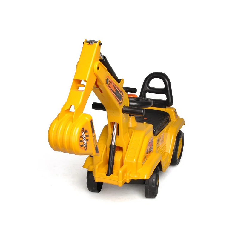 Ride-on Excavator with Dual Operation Levers to Scoop - Yellow - Nurns