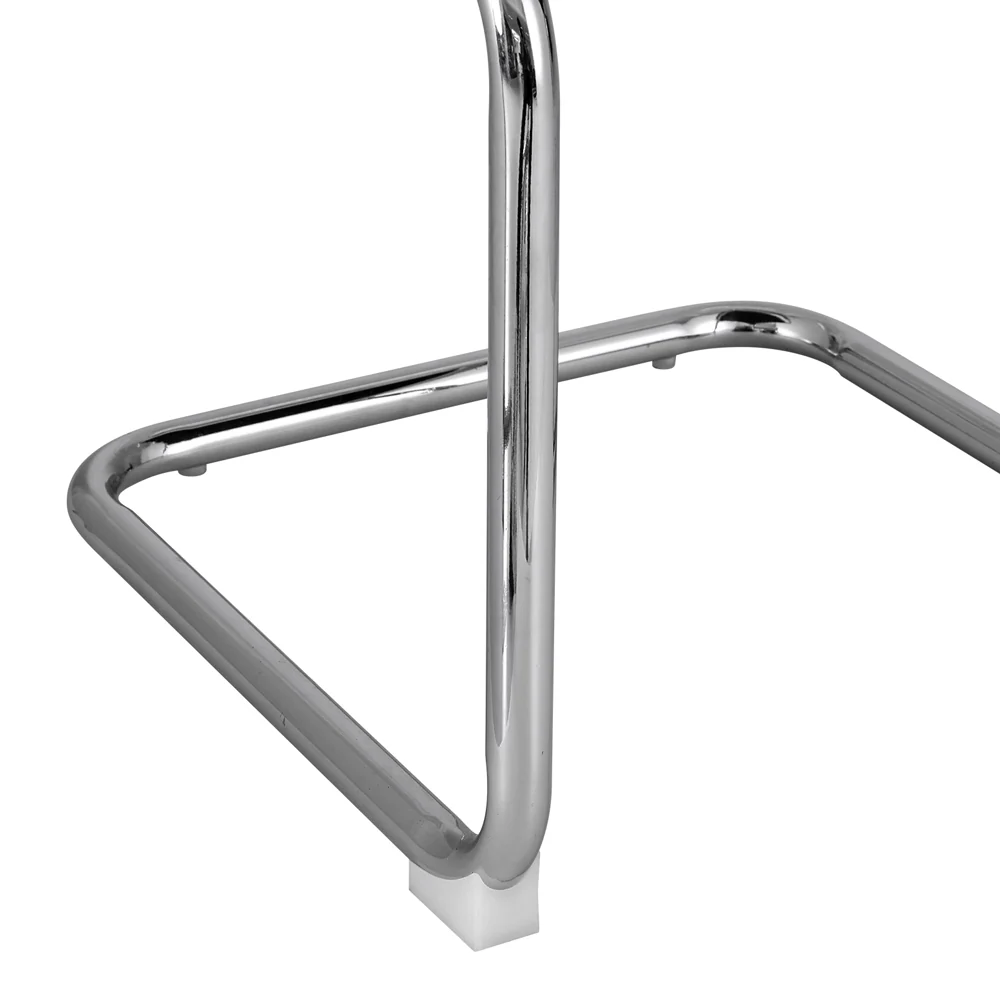 Agnes Set of 2 Dining Chairs Velvet Rattan Cantilever - Yellow - Nurns