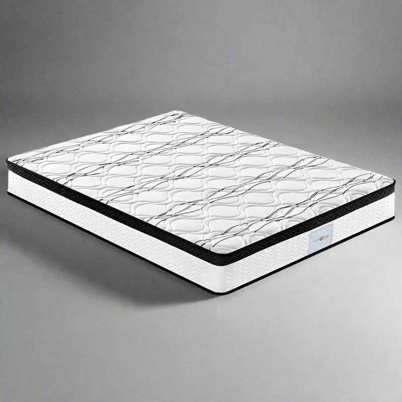 Kingston 24cm Thick Pillow Top Cool Foam Pocket Spring Medium Firm Mattress - Queen - Nurns