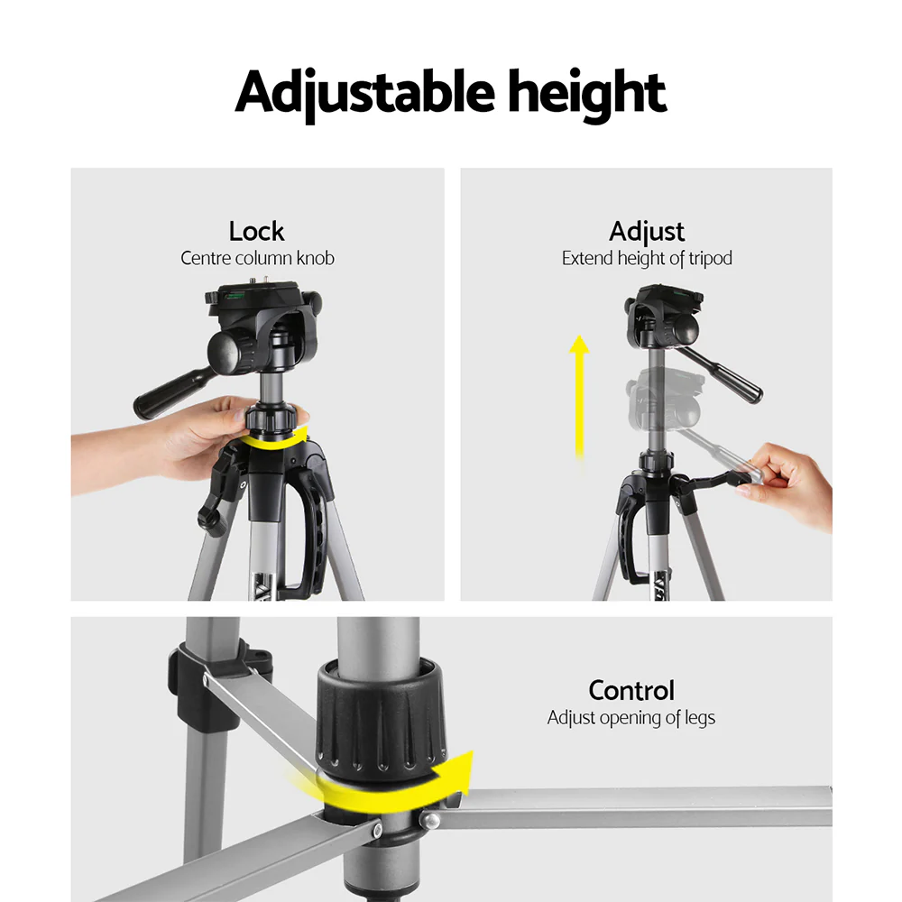 Professional Camera Tripod Monopod Stand DSLR Pan Head Mount Flexible - Nurns