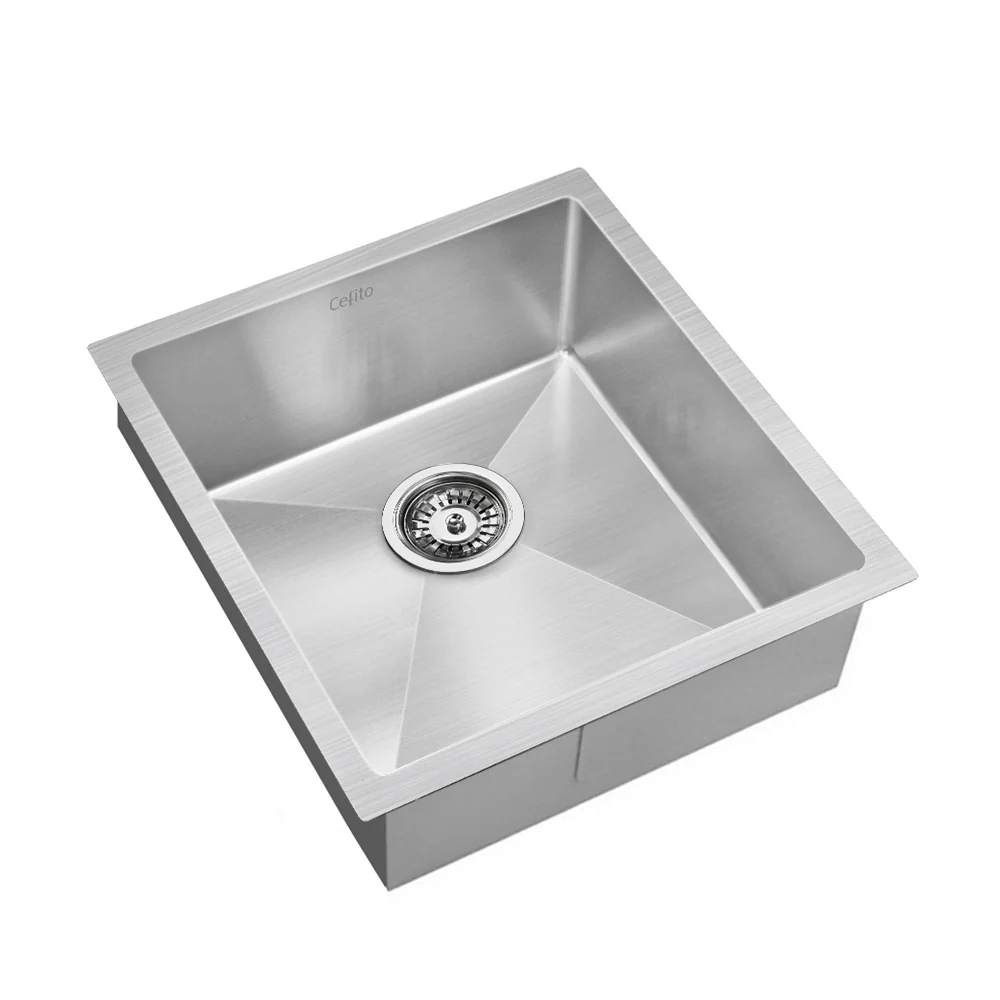 Handmade Kitchen Sink Stainless steel Sink 44cm x 45cm - Nurns