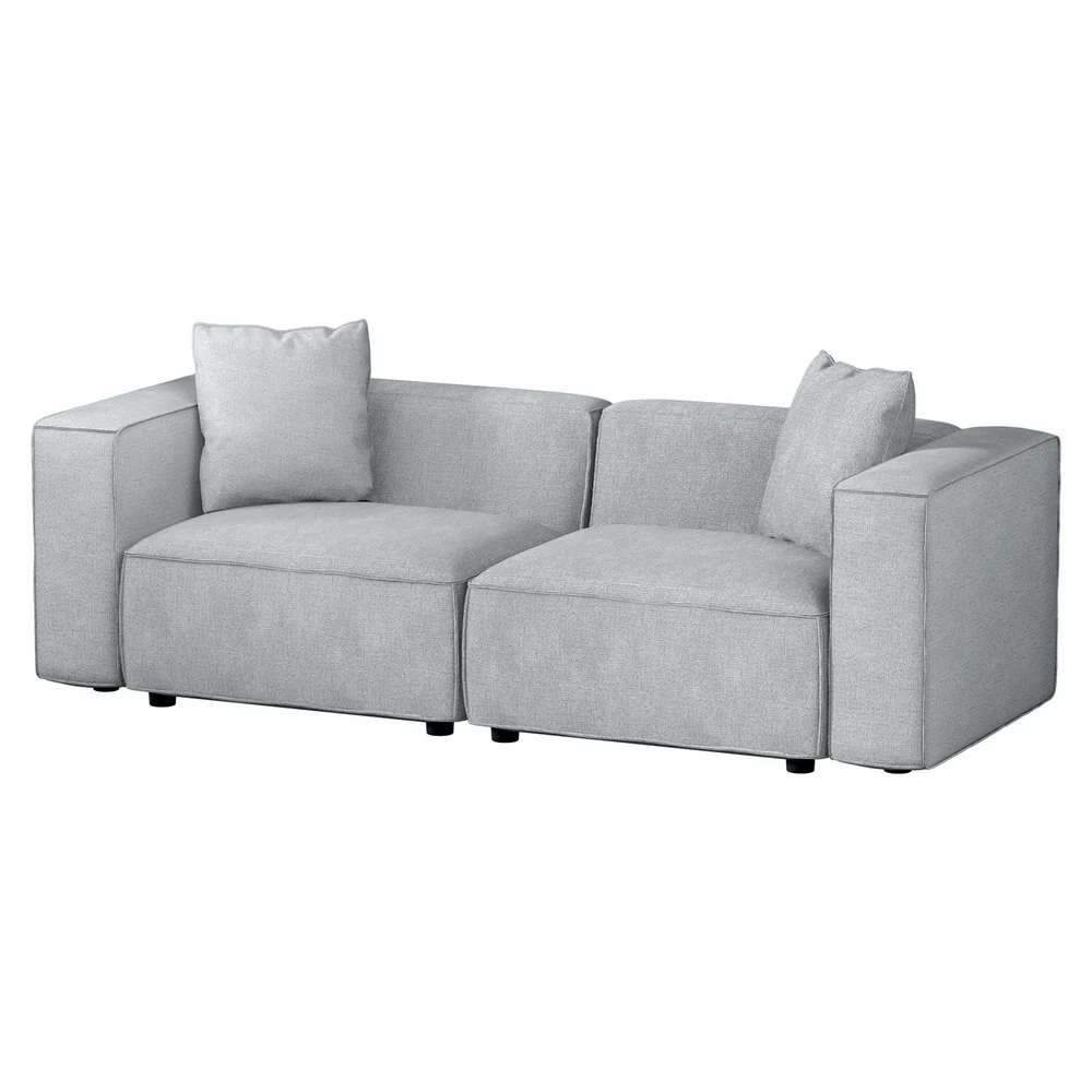 Mckenzie 2-Seater Modular Sofa Chaise Set - Grey - Nurns