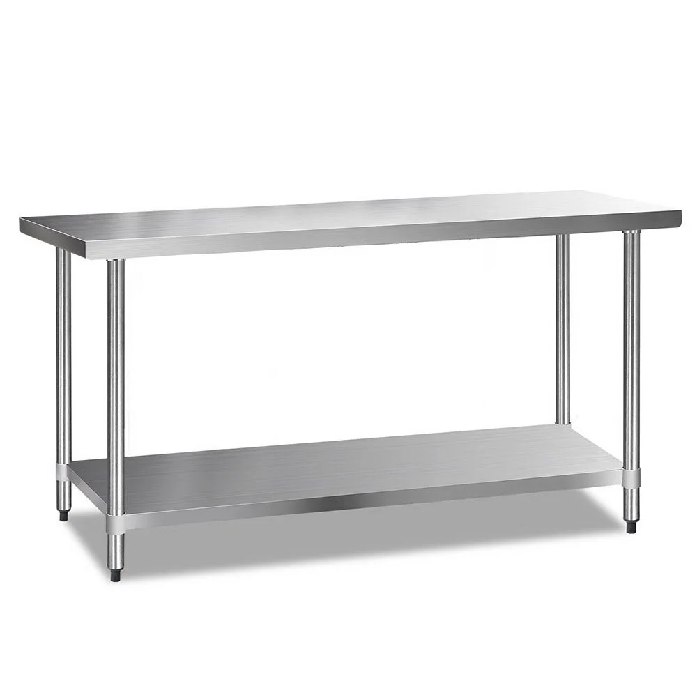 610x1829mm Commercial Stainless Steel Kitchen Bench - Nurns