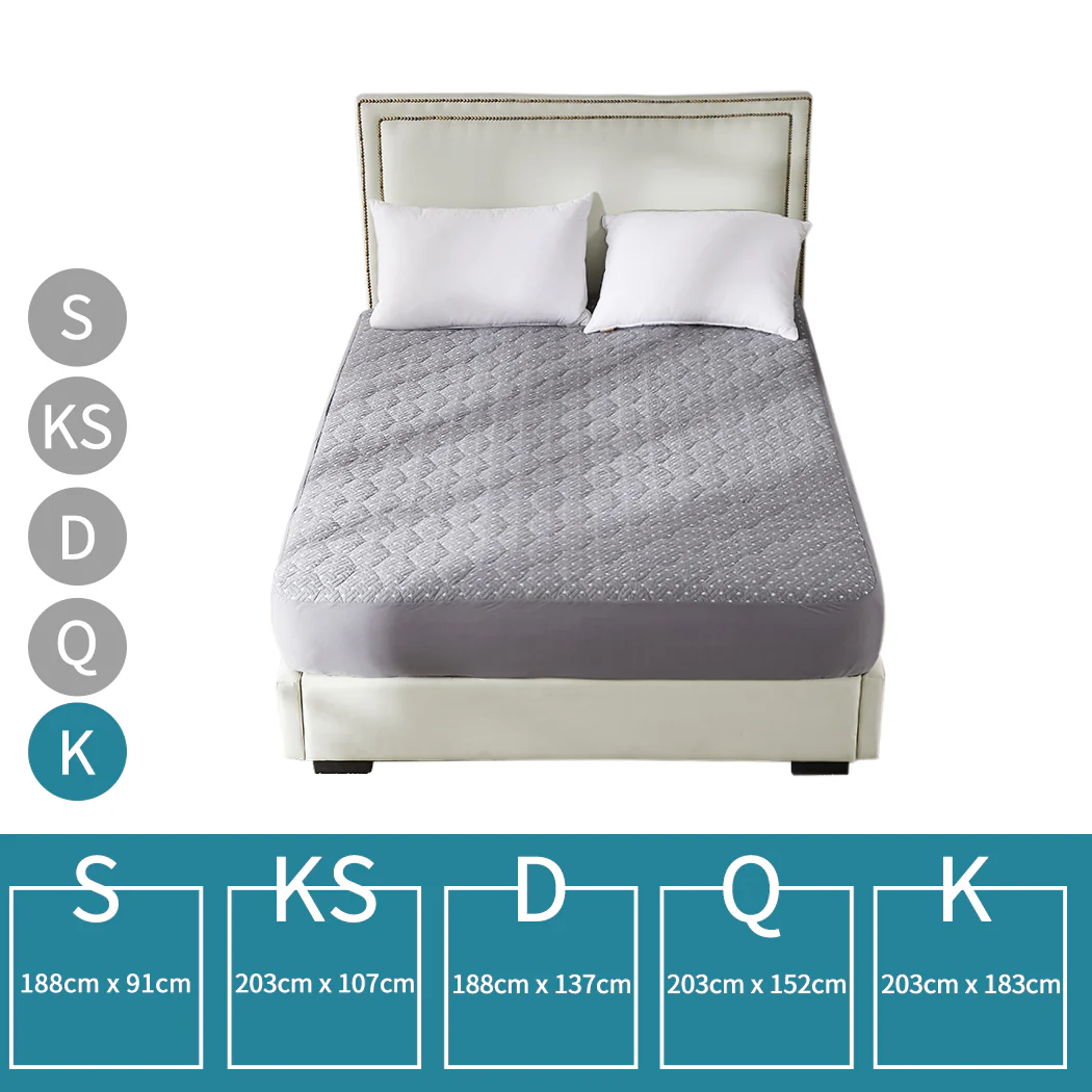 King DreamZ Mattress Protector Topper Bamboo - Nurns