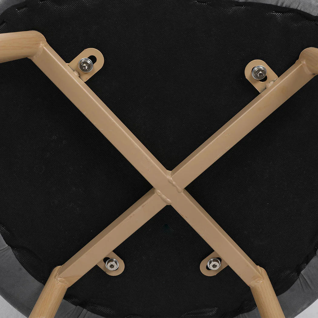 Cade Set of 2 Dining Chairs Seat Velvet French Provincial Kitchen Lounge - Grey - Nurns