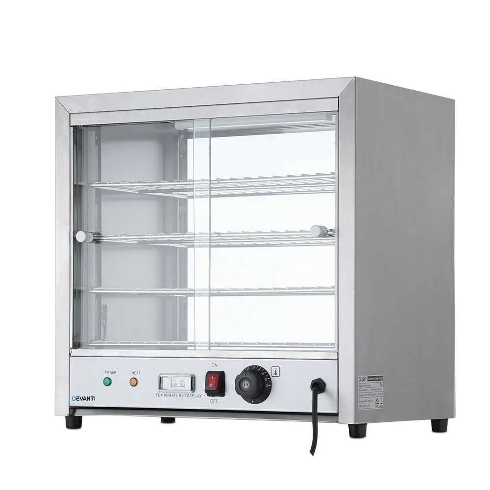 Devanti Commercial Food Warmer Hot Display Showcase Cabinet 54cm - Nurns