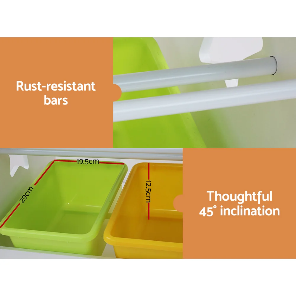 Prasad 3-Piece Kids Table & Chairs Set Children Furniture Play Toys Storage Box - White - Nurns