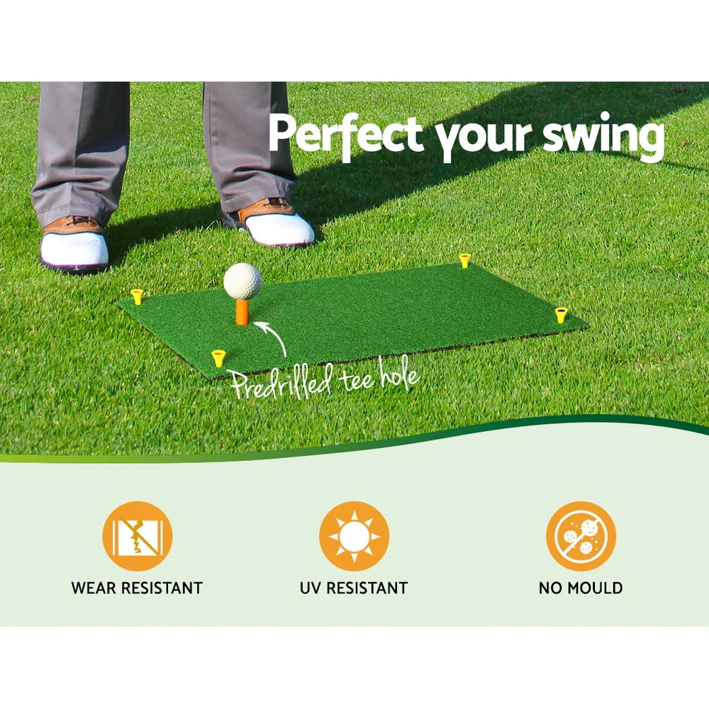 Everfit Golf Hitting Mat Portable Driving Range Practice Training Aid 60x30cm - Nurns