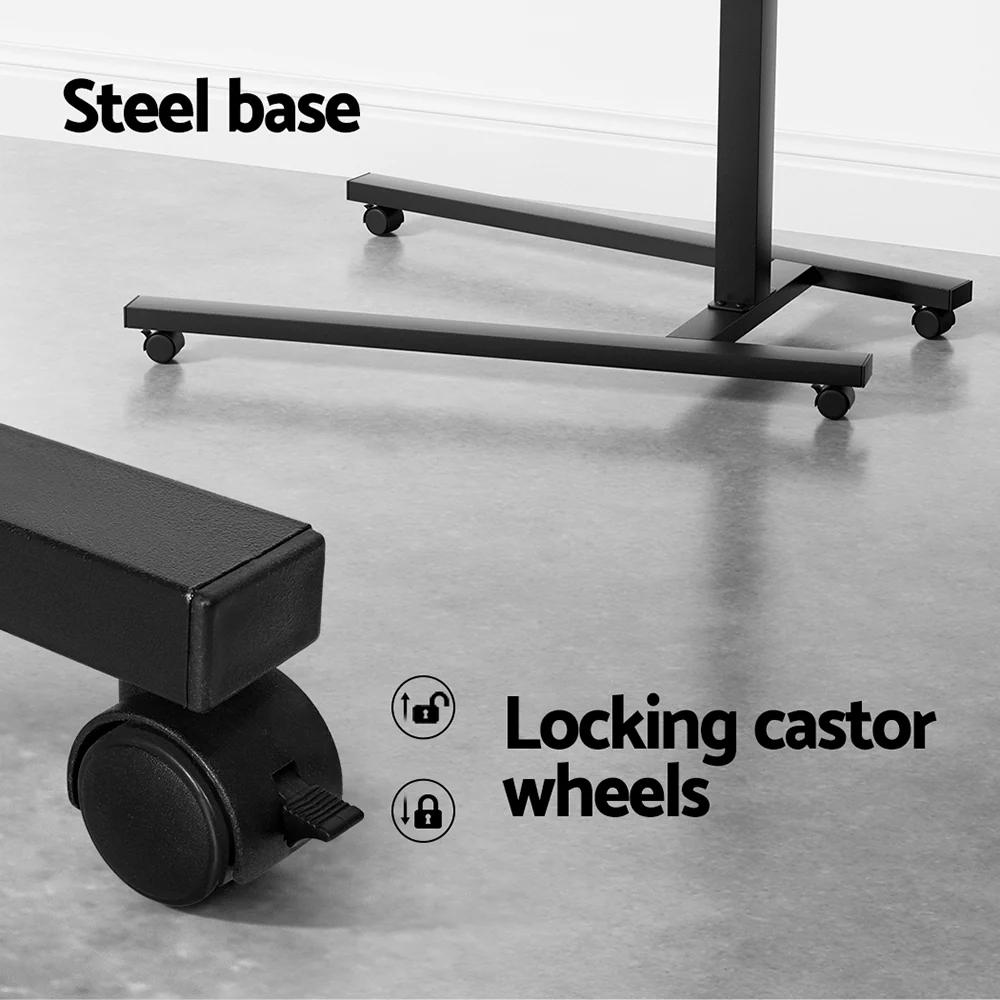 Artiss Laptop Desk Computer Table Height Adjustable Tiltable Mouse Board Black - Nurns