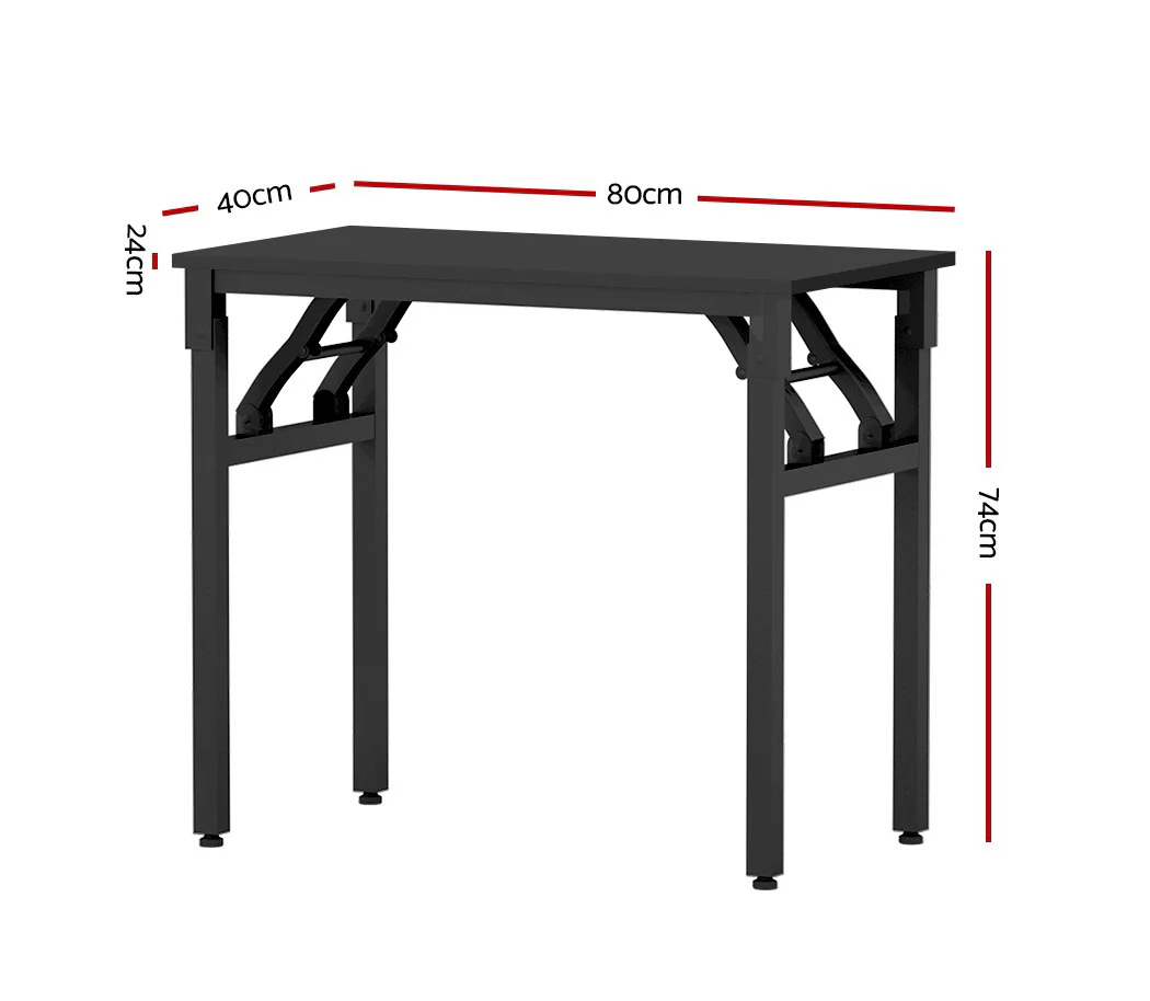 Artiss Computer Desk Foldable Black 80cm - Nurns