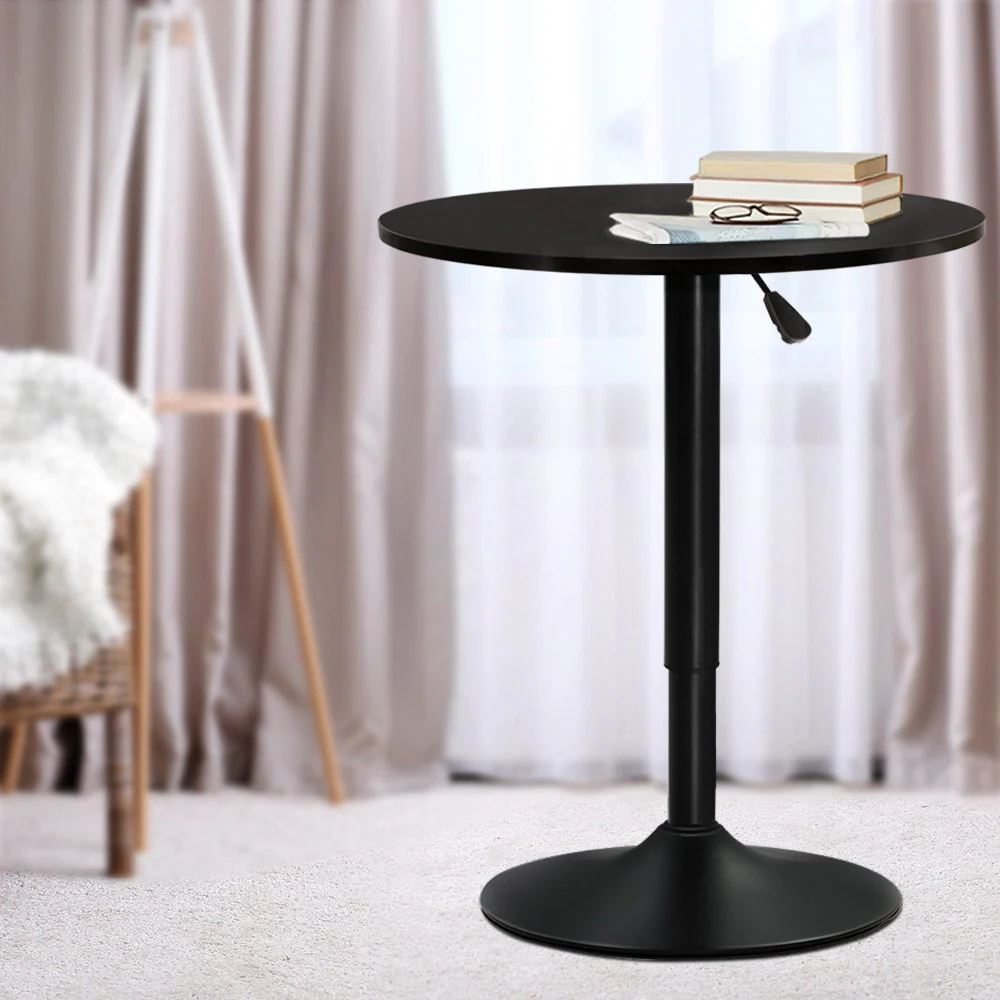 Bar Table Kitchen Tables Swivel Round Metal Black - Nurns