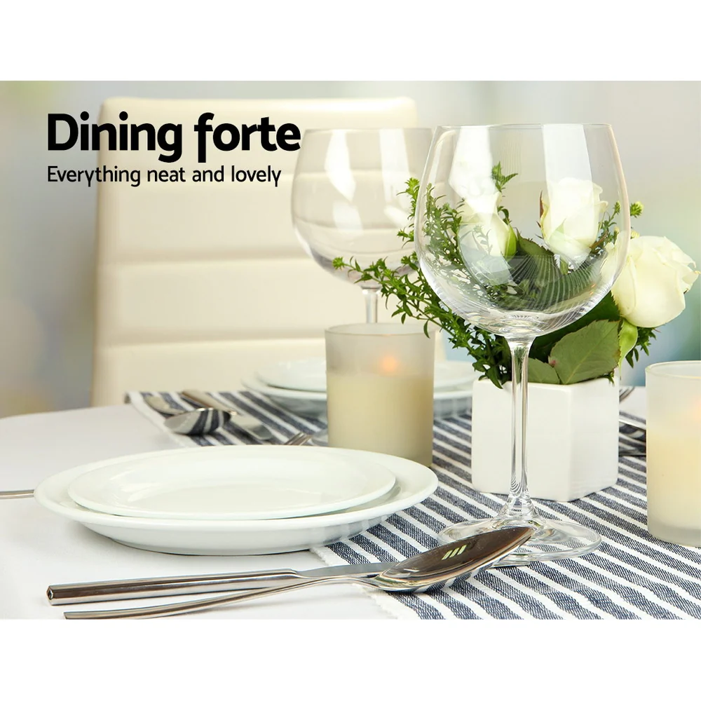 Dining Table Round 4 Seater Replica Tables Cafe Timber White 90cm - Nurns