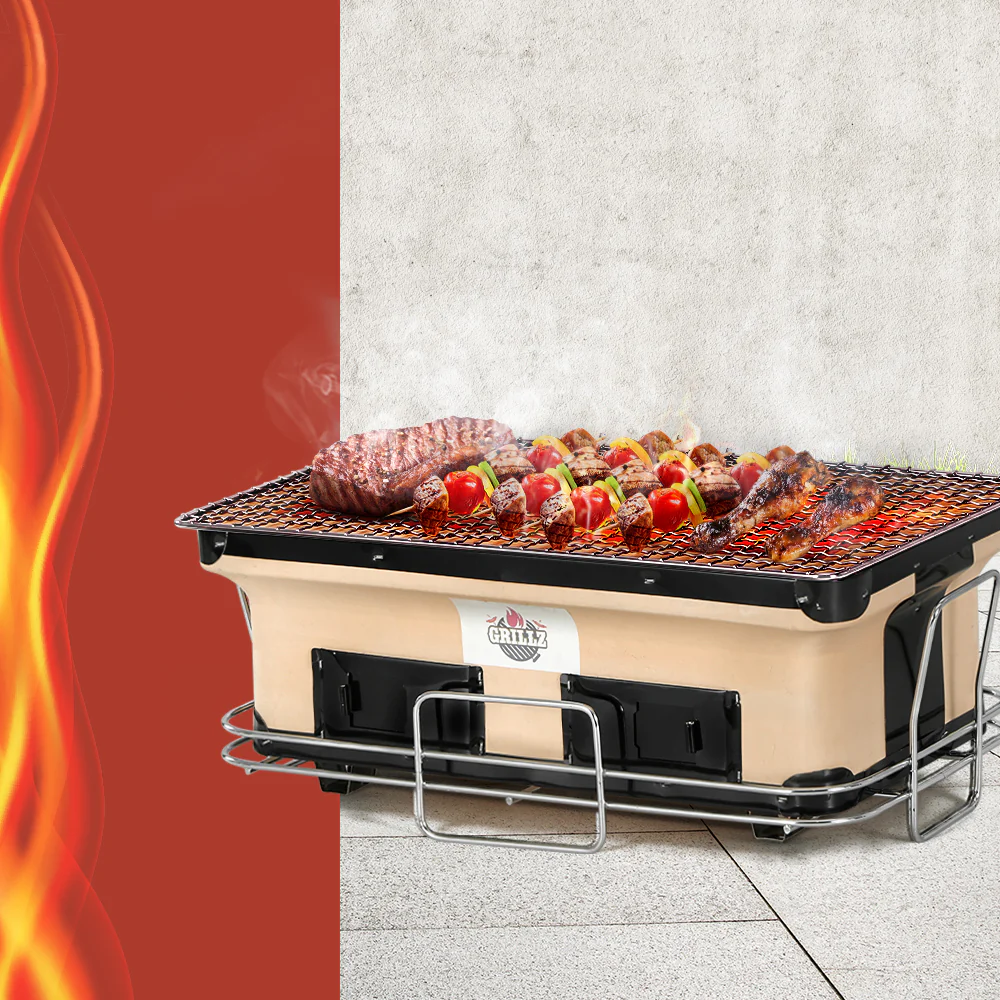 Grillz BBQ Grill Tabletop Smoker - Charcoal - Nurns