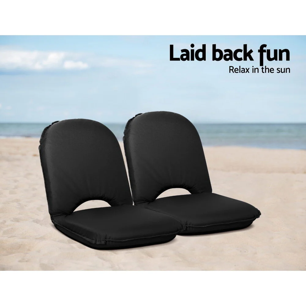 Foldable Beach Sun Picnic Seat - Black - Nurns