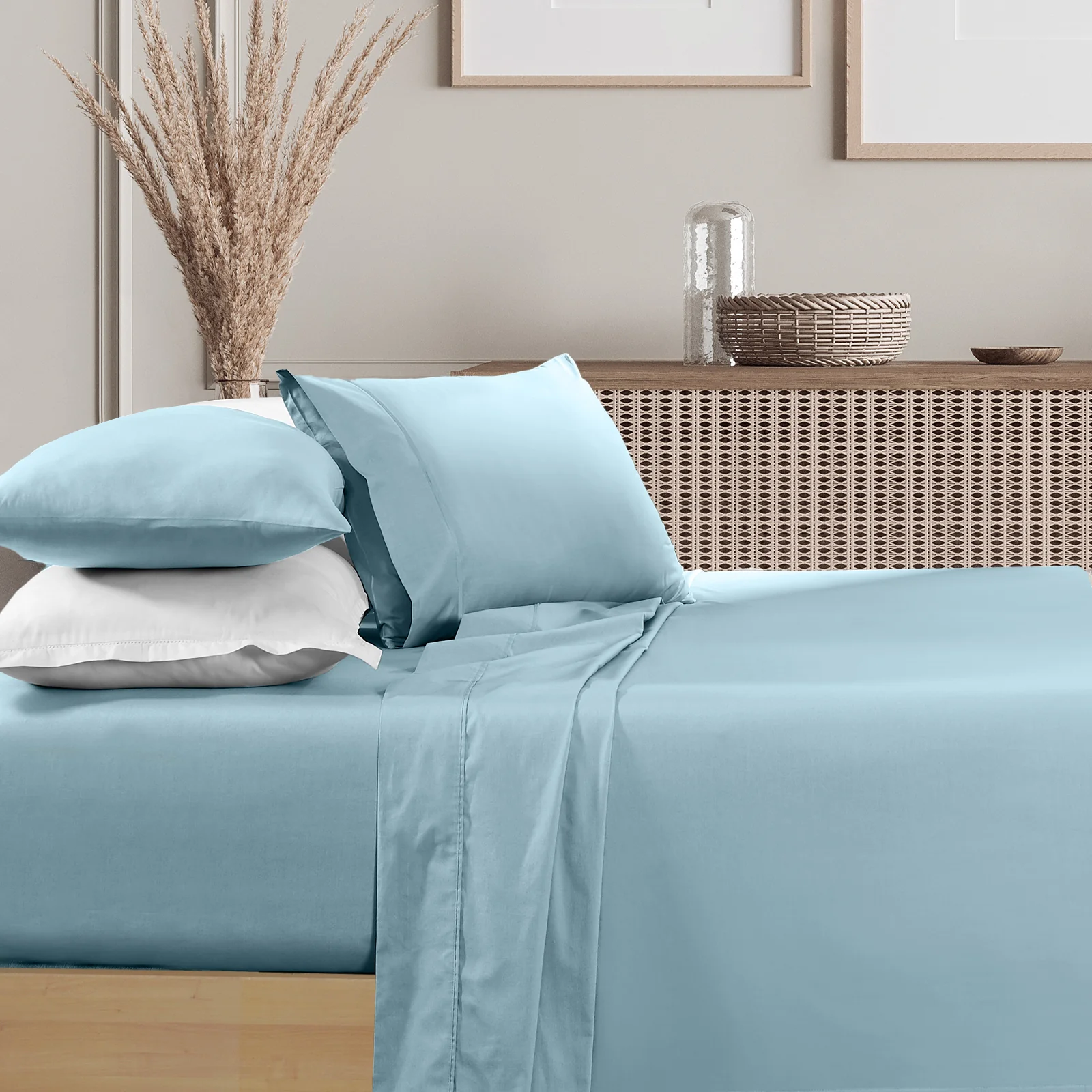 King Renee Taylor 1500 TC Cotton Blend Sheet Sets Mist - Nurns