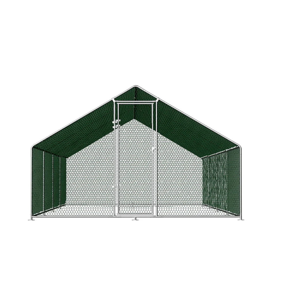 Chicken Coop Cage Run Rabbit Hutch Large Walk In Hen House Cover 8mx3mx2m - Nurns